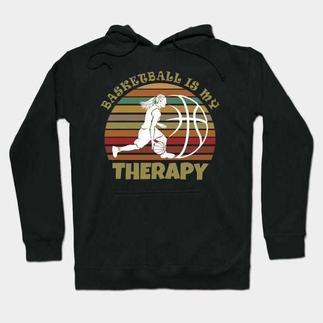 Basketball is my therapy Hoodie by Work Memes